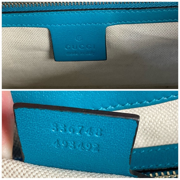Gucci Teal Blue Microguccissima Patent Leather Crossbody Bag - Picture 3 of 15